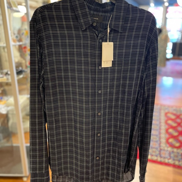 NWT Vince Men's Plaid Button-Up Shirt sz Medium - Picture 13 of 13